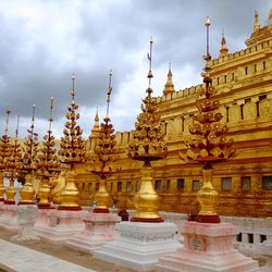 Statue of temple against sky