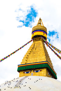 Low angle view of traditional building against sky