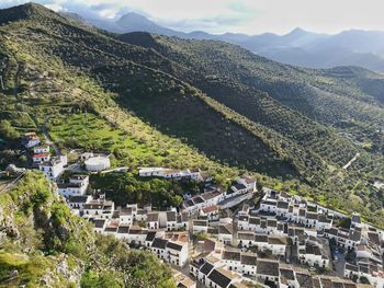 High angle view of townscape