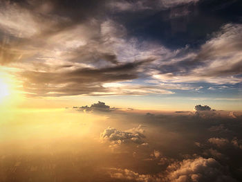 Scenic view of cloudscape against sky during sunset