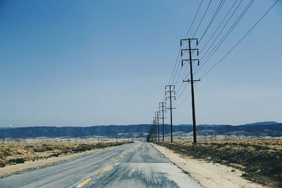 Country road along landscape