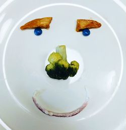 High angle view of dessert in plate