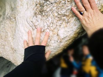 Close-up of hands