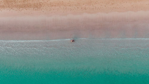 Man swimming in sea