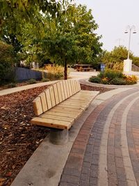 Empty footpath in park