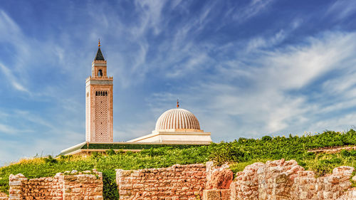 Low angle view of church against sky