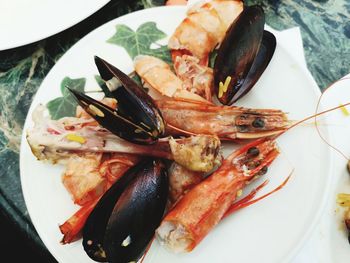 Close-up of meal served in plate