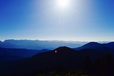 Silhouette of mountain against sky