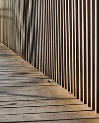 View of wooden bridge