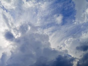 Low angle view of clouds in sky