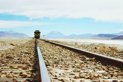 Railroad track on mountain