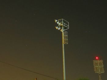 Low angle view of illuminated street light