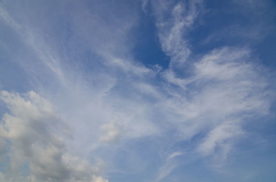 Low angle view of clouds in sky