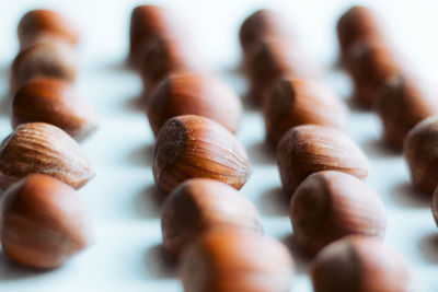 Close-up of hazelnuts 