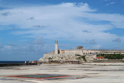 View of historical building against cloudy sky