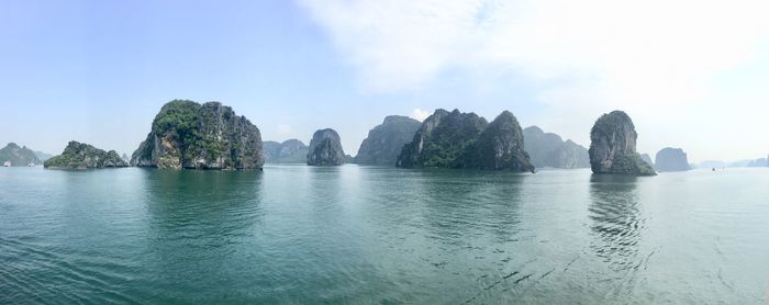 Panoramic view of sea against sky