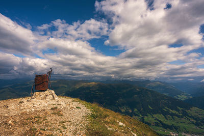 Old gasoline canister in the mountains