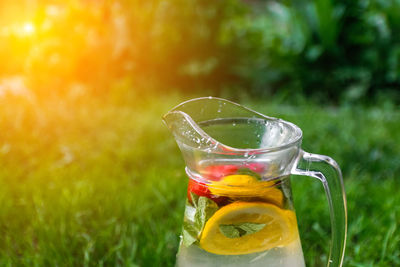Close-up of drink in glass