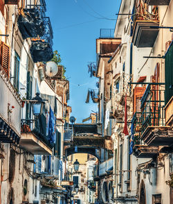 Low angle view of buildings in city