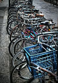 Bicycle parked in city