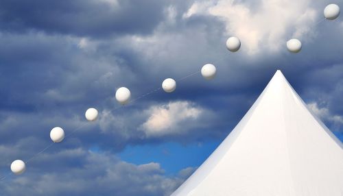 Low angle view of moon against sky