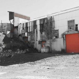 View of buildings against clear sky