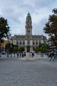 Group of people in front of building