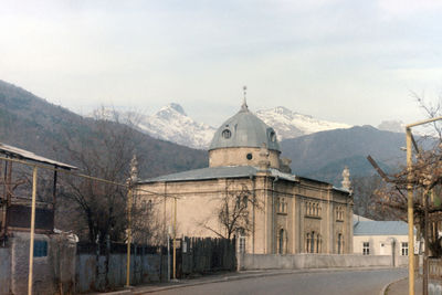 Church against sky during winter