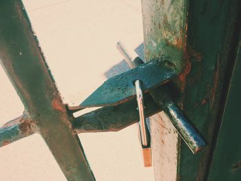 Close-up of padlock