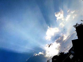 Low angle view of cloudy sky