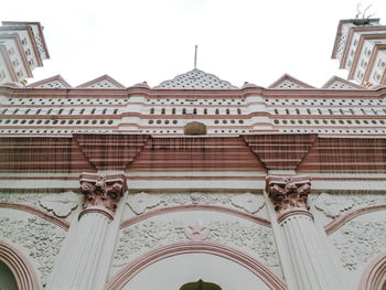 Low angle view of building against clear sky