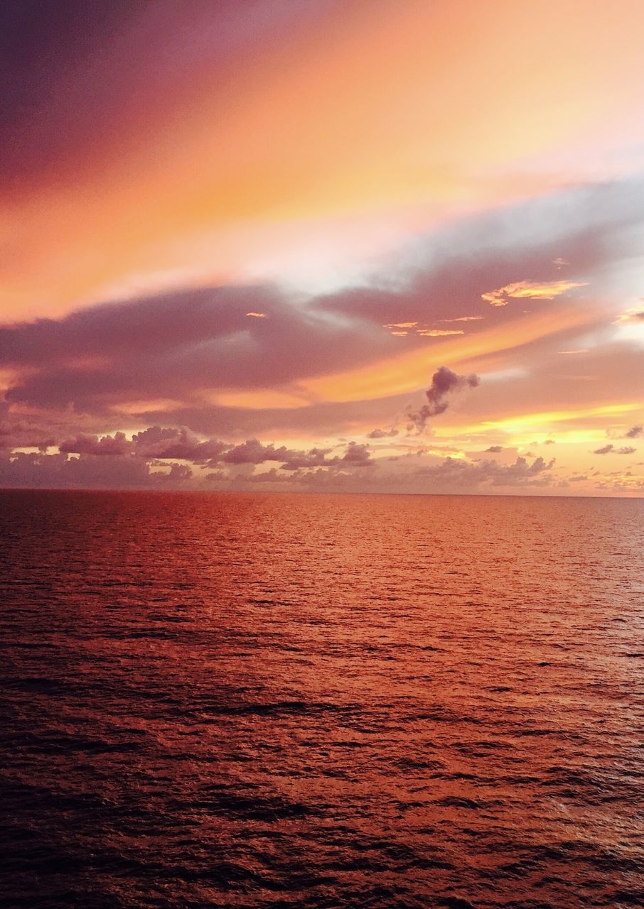 SCENIC VIEW OF SEA DURING SUNSET