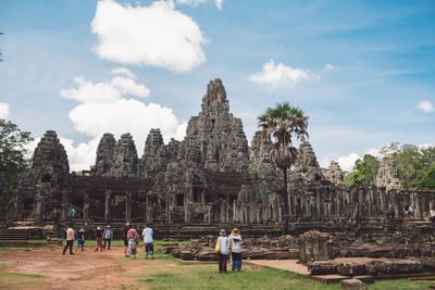 Tourists at a temple