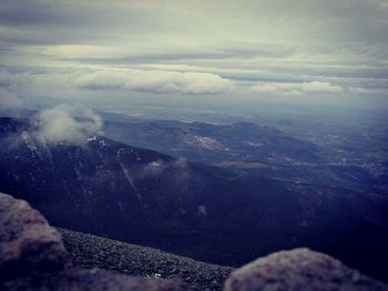 Aerial view of landscape against sky