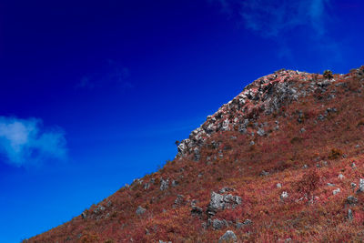 Low angle view of the mountain hill