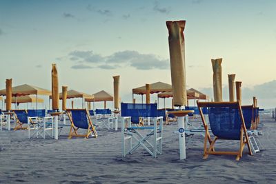 Chairs on beach