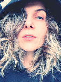 Close-up portrait of young woman