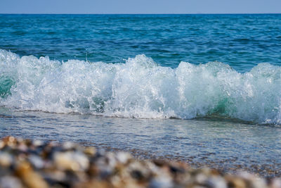 Scenic view of sea waves