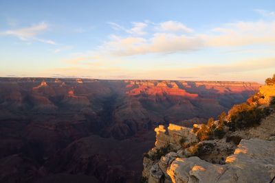 Scenic view of landscape during sunset