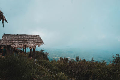 Scenic view of land against sky