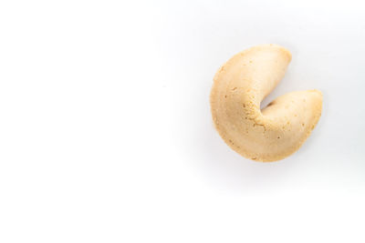 Close-up of cookies against white background