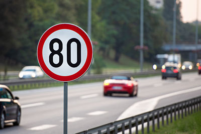 Close-up of road sign