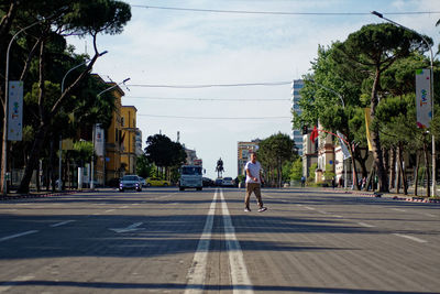 City street against sky