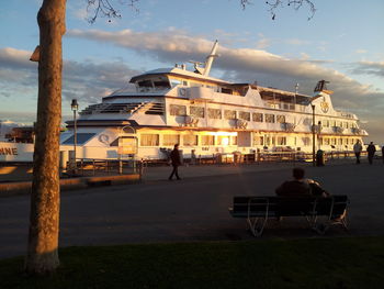 Silhouette of built structure against clear sky