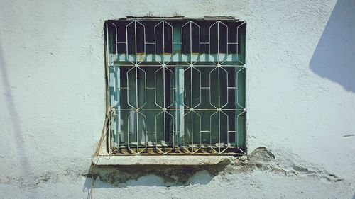 Closed window of house