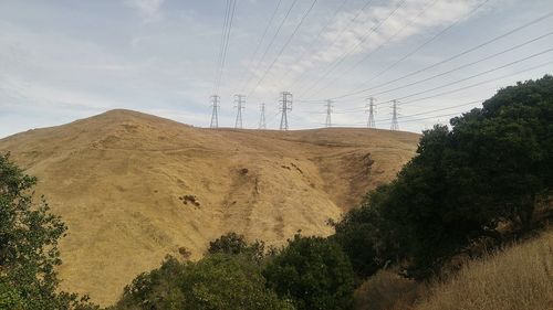 Scenic view of landscape against blue sky