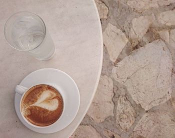 Coffee cup on table