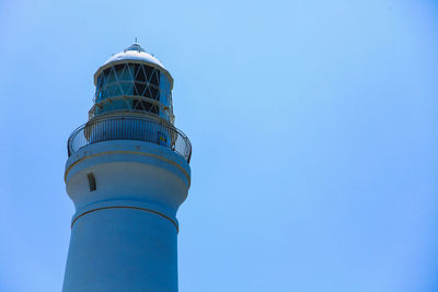 Low angle view of lighthouse against sky