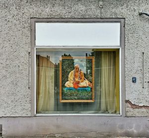 View of graffiti on wall