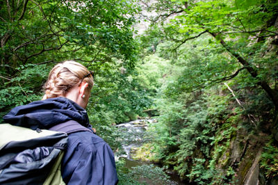 Woman in forest